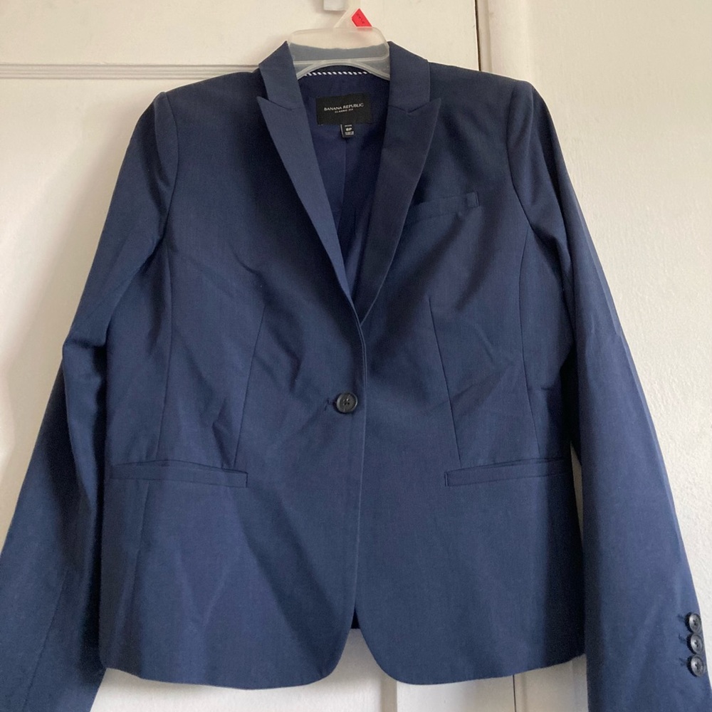 Banana Republic Blue Blazer Classic Suit Jacket